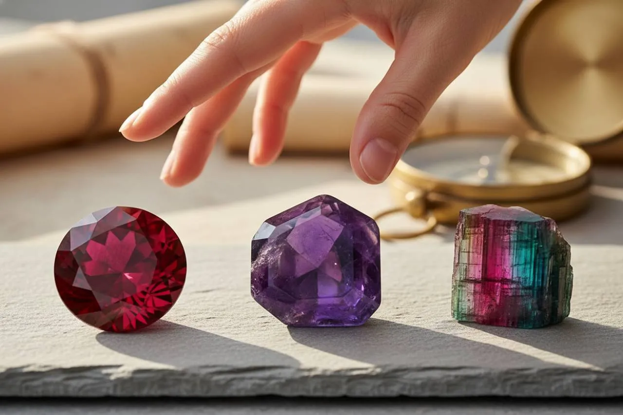 La tua scelta svela la tua natura: rubino, ametista e tormalina