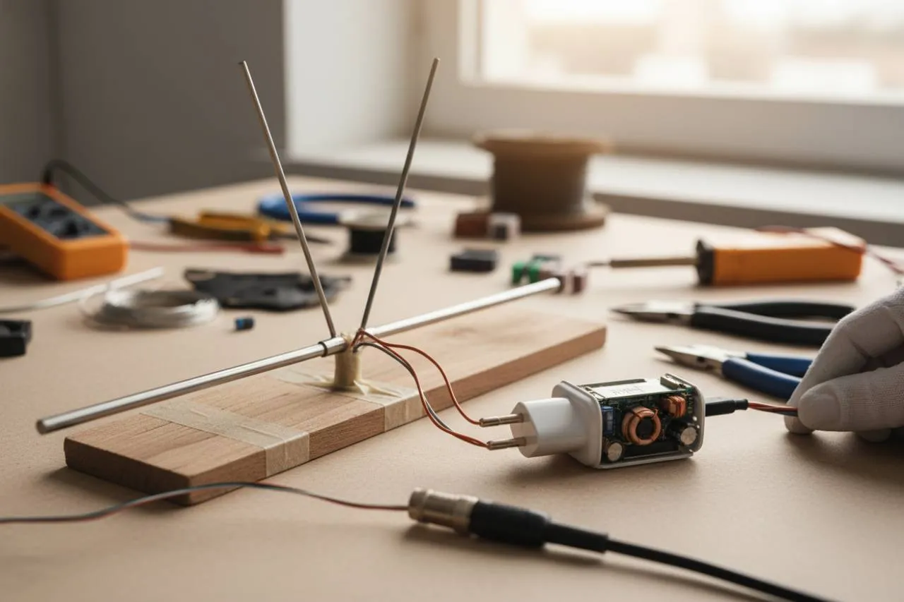 Il metodo fai-da-te: antenna funzionante con un caricabatterie