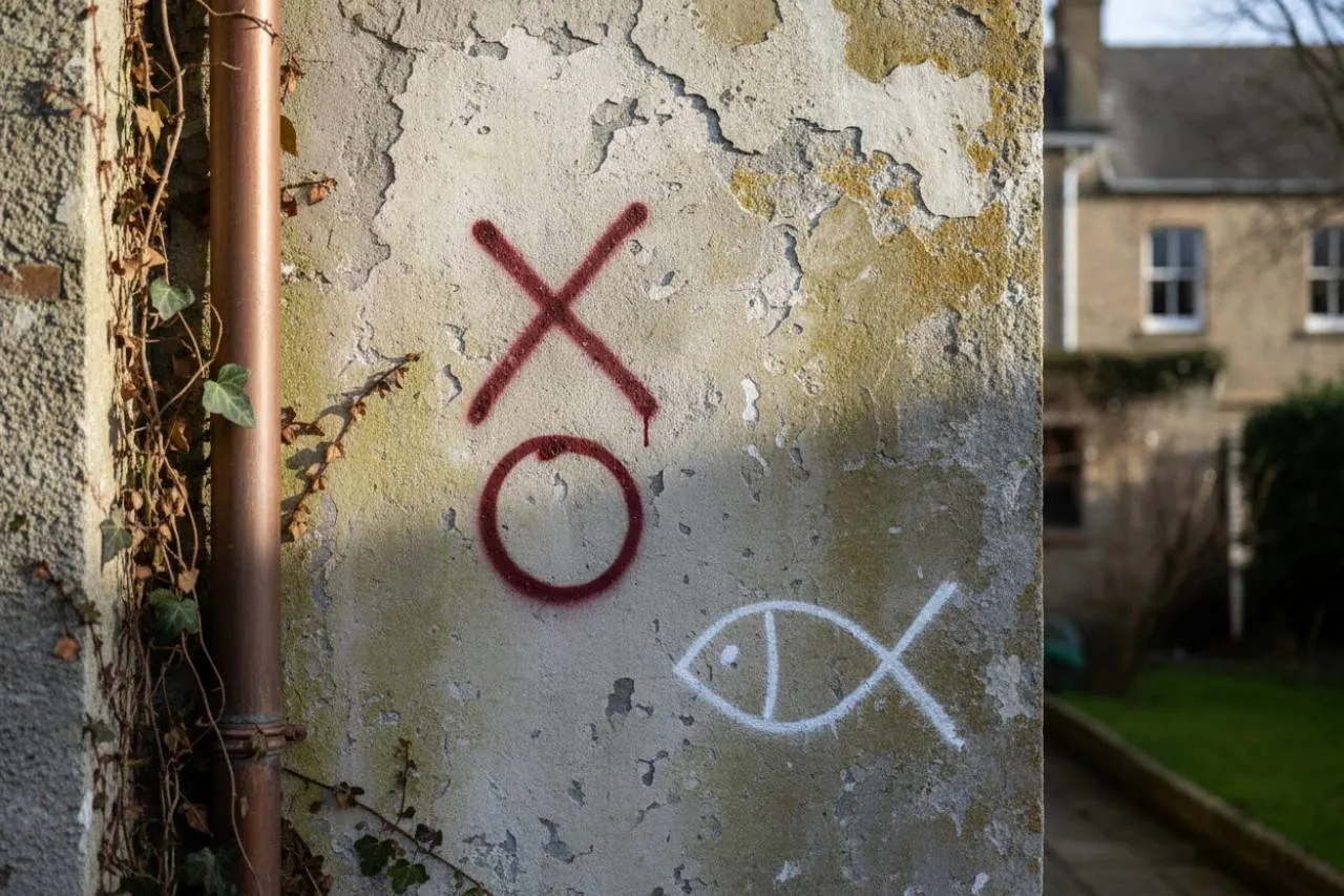 Simboli sui muri esterni e come agire in caso di sospetto