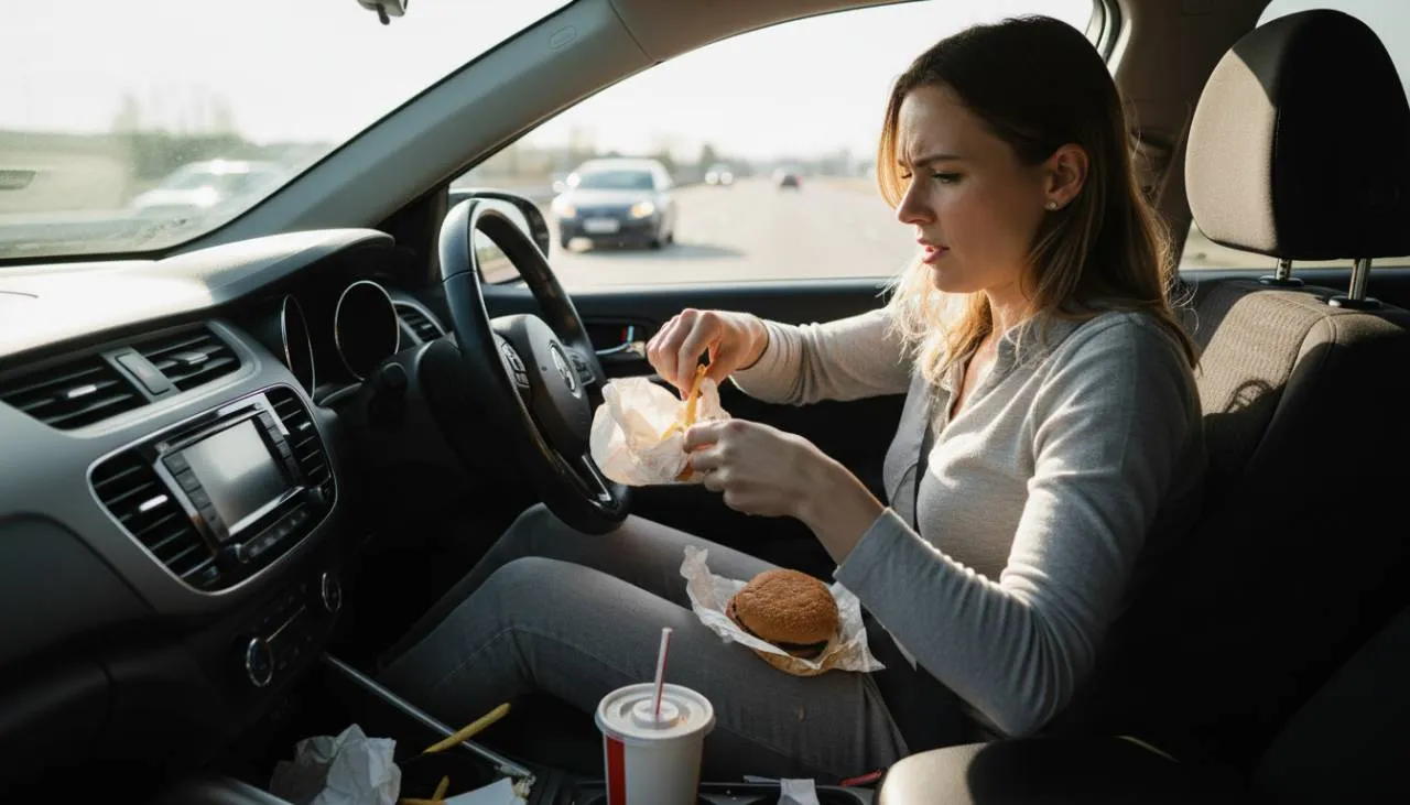 I pericoli invisibili: perché mangiare e bere alla guida è un rischio
