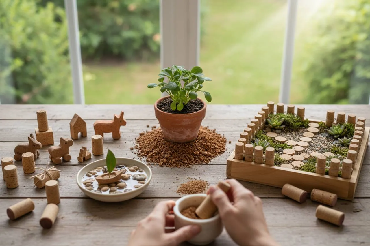 Creatività sostenibile: tappi che diventano fertilizzanti, giochi e mini giardini