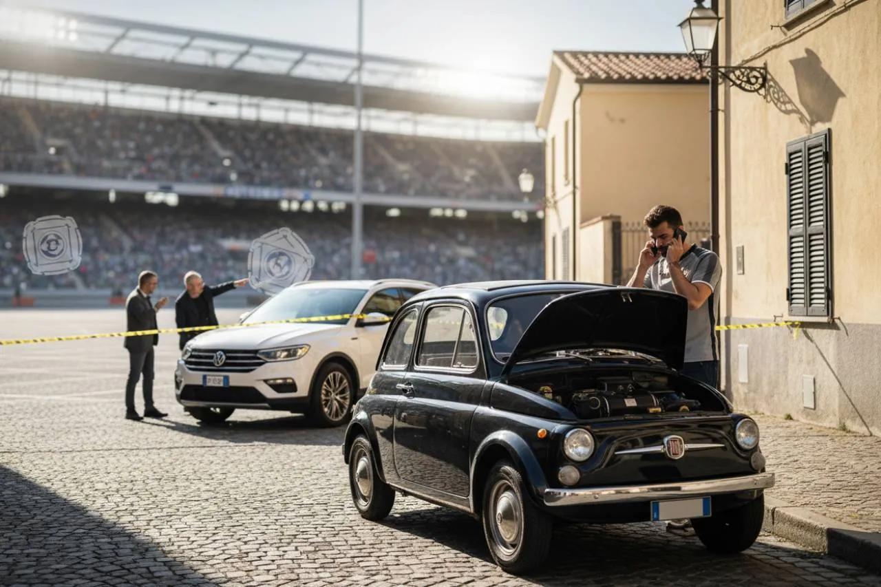 I primi interrogativi: l'auto, la partita e i punti ciechi