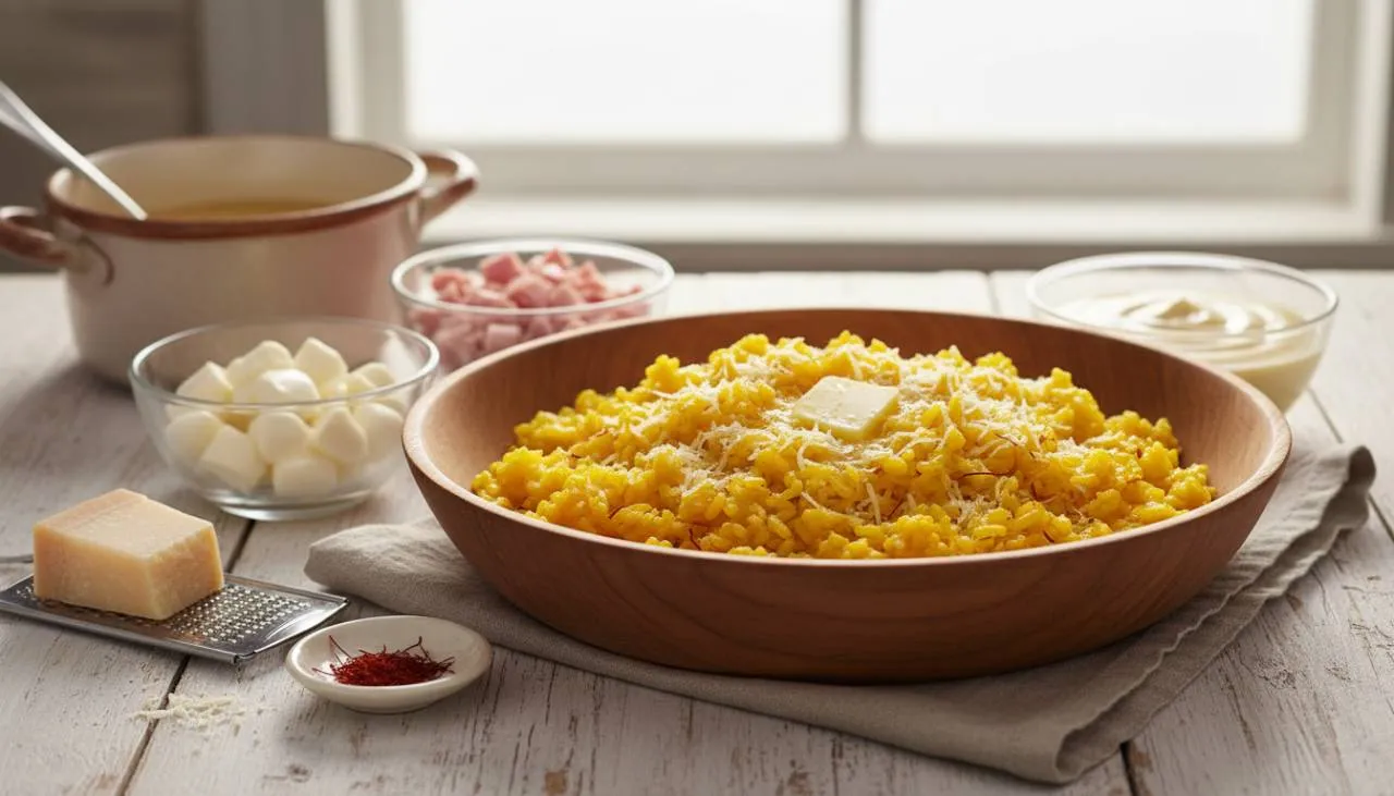 Preparazione del riso e ripieno cremoso