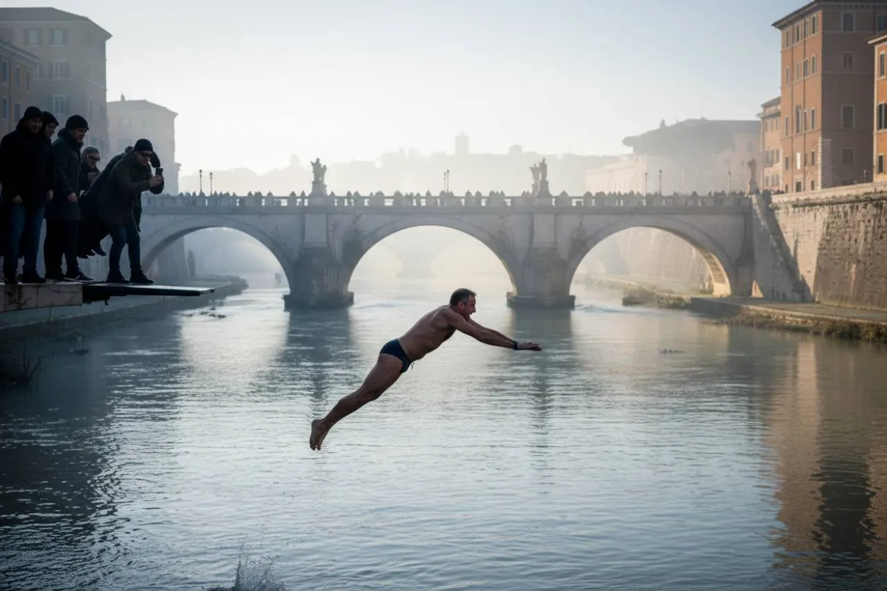 La lunga storia del tuffo nel Tevere e Mister Ok
