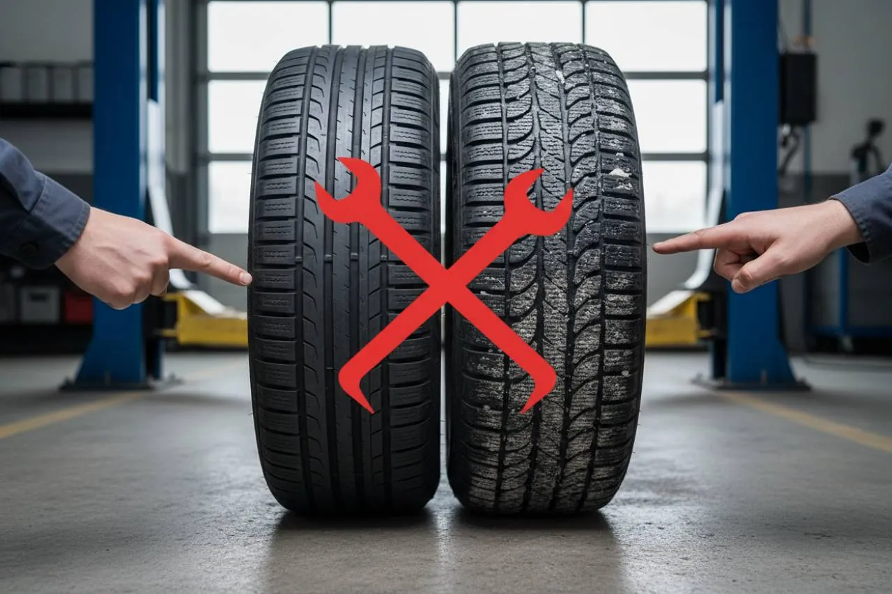 La normativa italiana: vietato circolare con gomme diverse