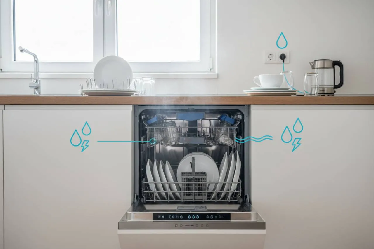 Ottimizzare l'uso della lavastoviglie e il dilemma acqua-elettricità