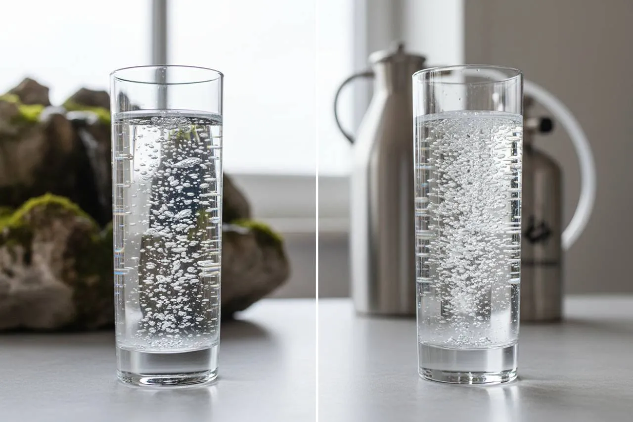 Differenze chiave tra acqua frizzante ed effervescente naturale