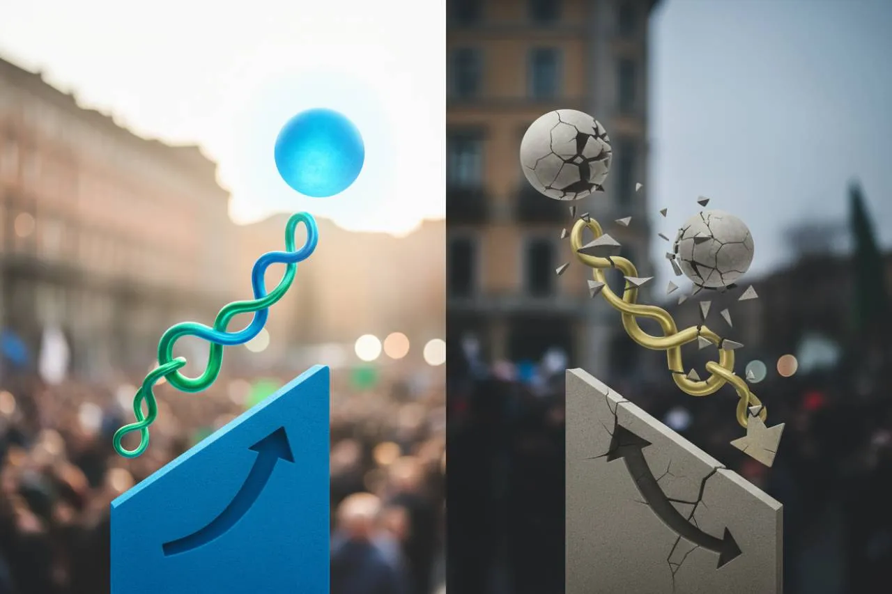 L'opposizione tra crescita e difficoltà