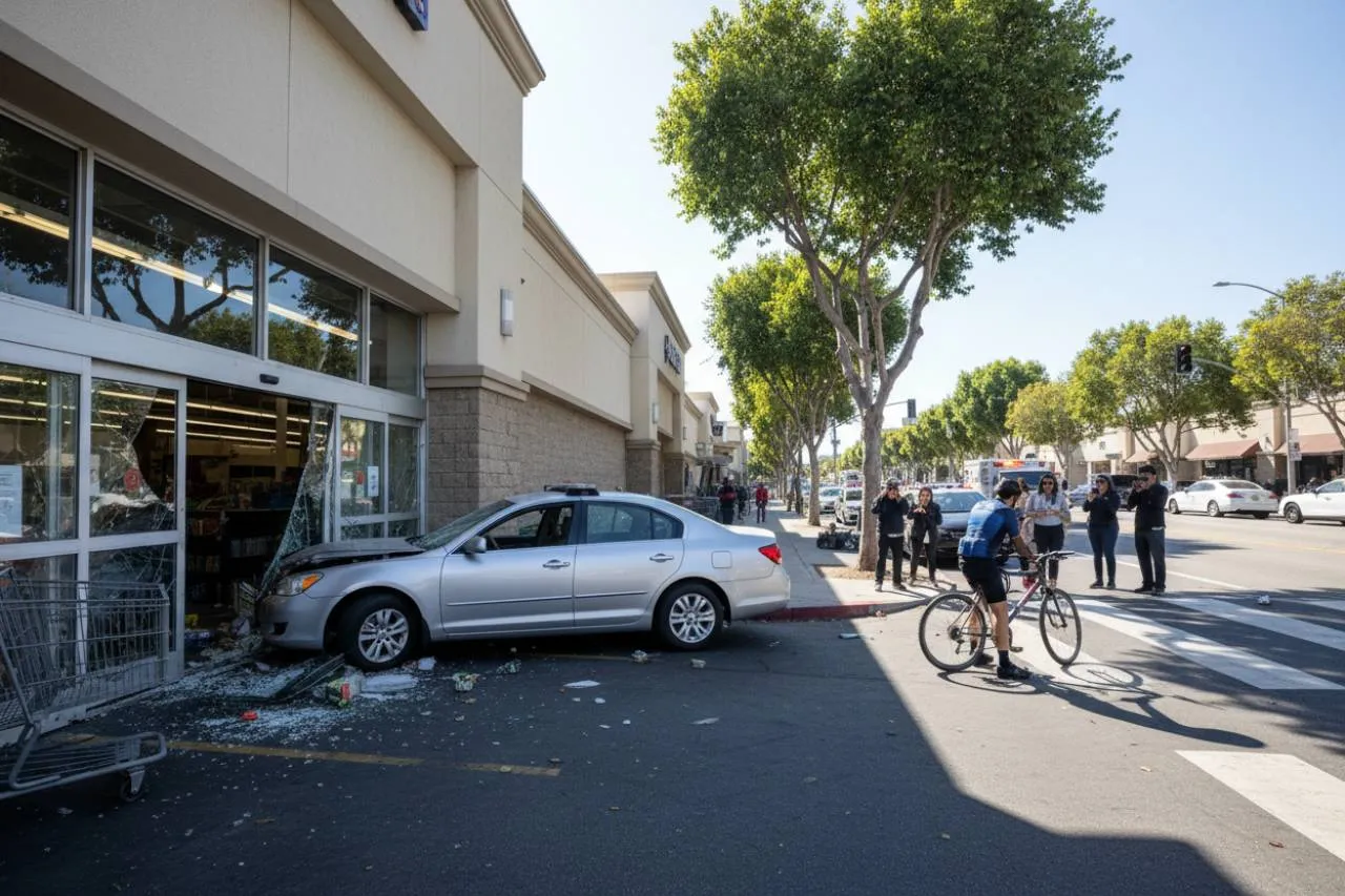 La dinamica dell'orrore: da ciclista a supermercato