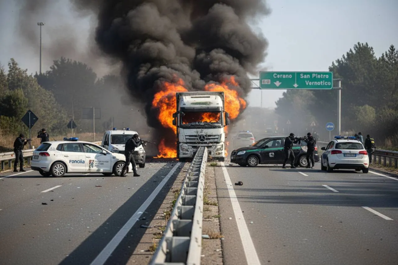 L'agguato e lo scontro a fuoco sulla statale