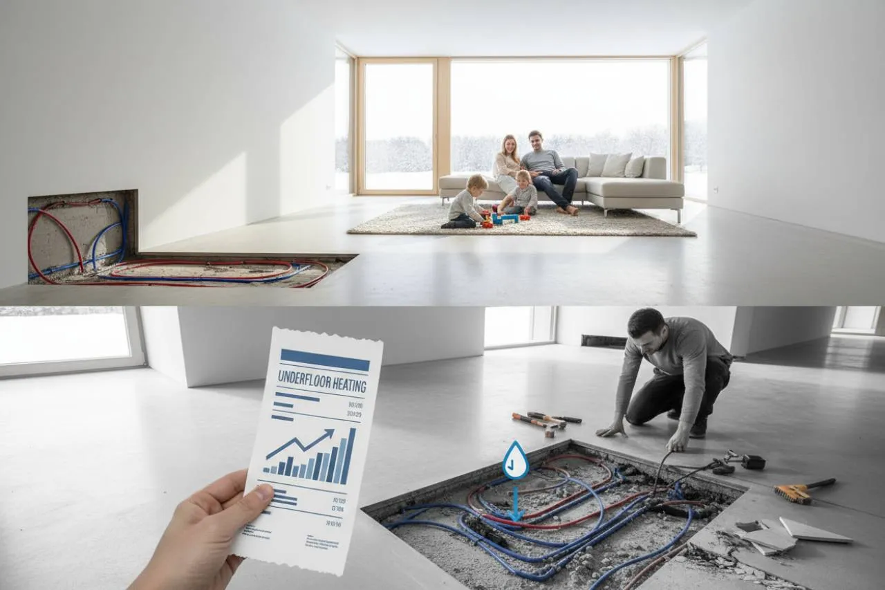 Riscaldamento a pavimento: pro e contro nell'era del caro energia