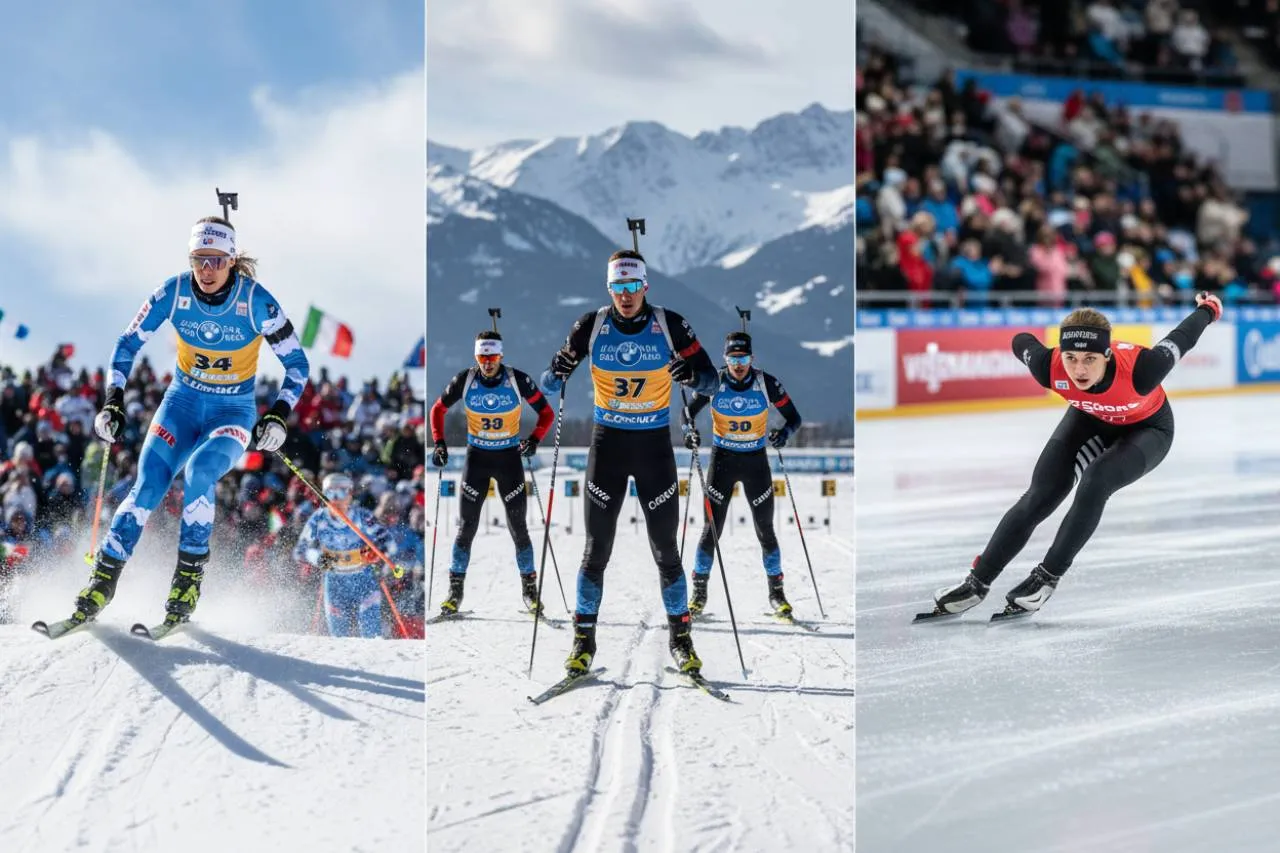 Le sfide del giorno: ski cross, biathlon e pattinaggio