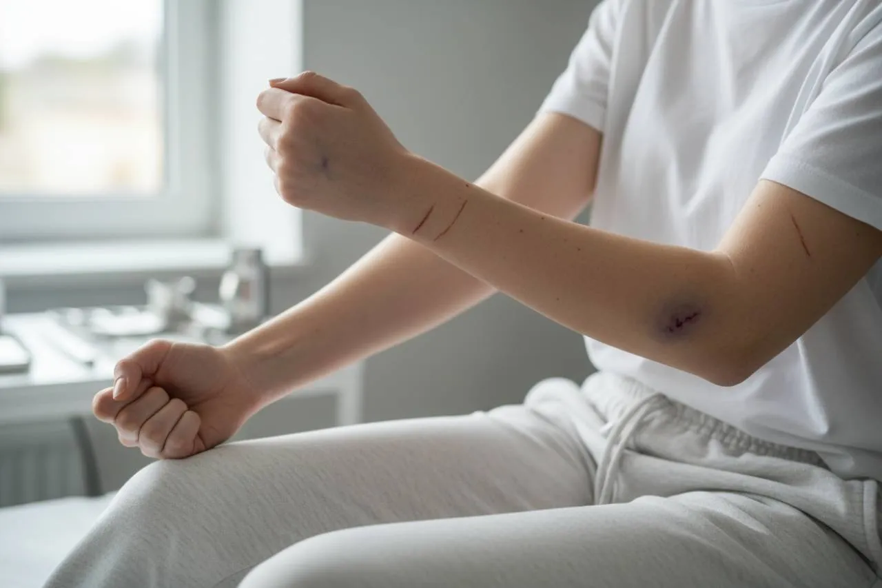 Indizi di una strenua difesa sul corpo di chiara