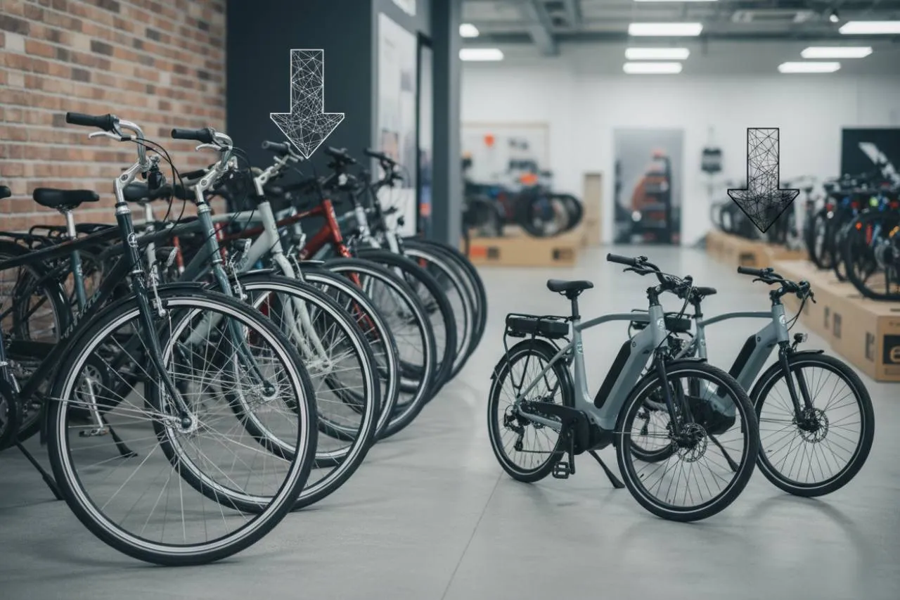 Le percentuali nel dettaglio: calo per e-bike e tradizionali