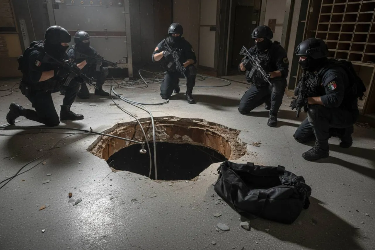 La fuga misteriosa: un buco nel pavimento