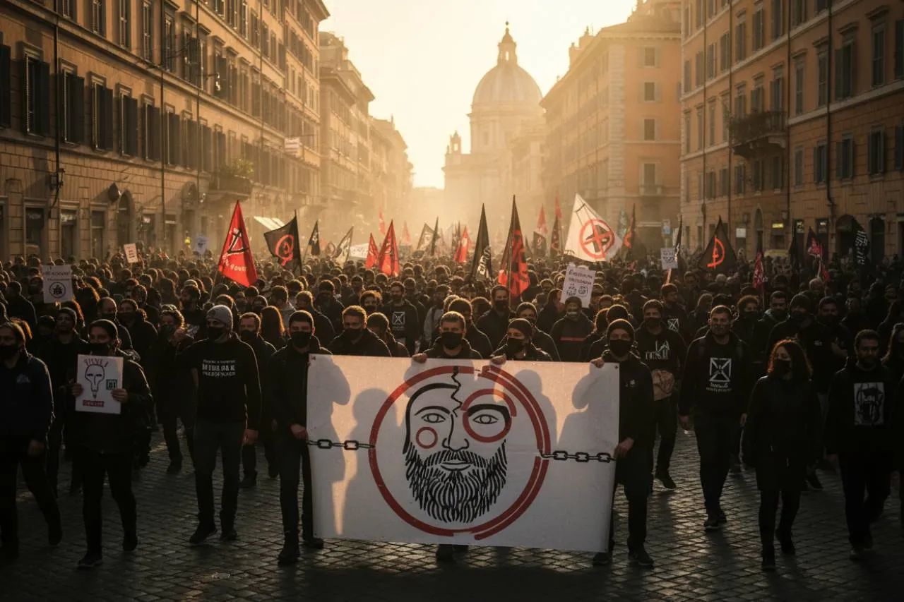 Il corteo per Alfredo Cospito: ragioni e partecipanti